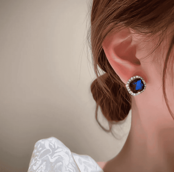 Boucles d'Oreilles Étoile de Saphir – Image 12