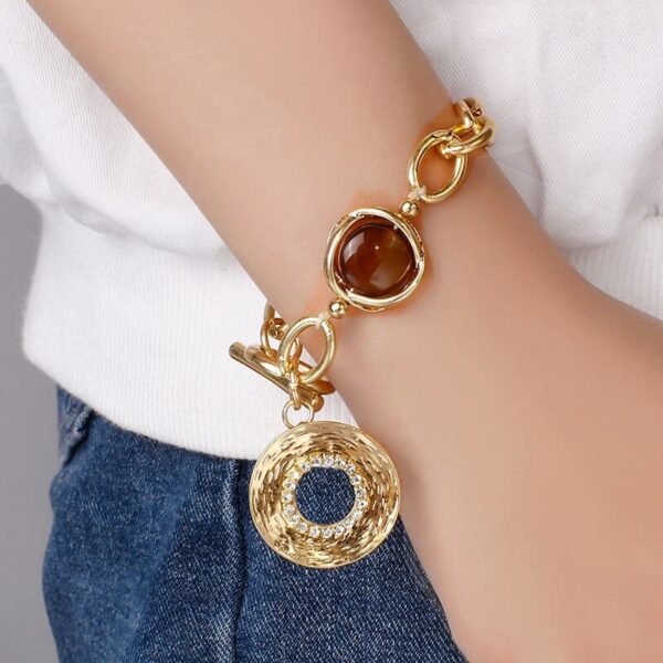 Bracelet agate brune