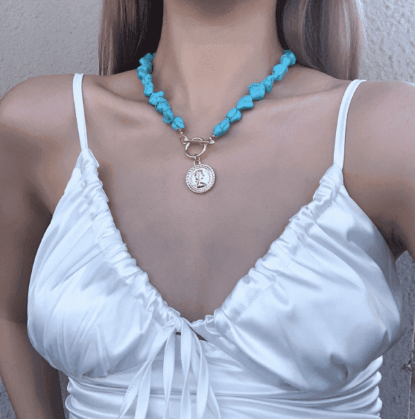 Collier Lueur Bohème en Bleu – Image 5