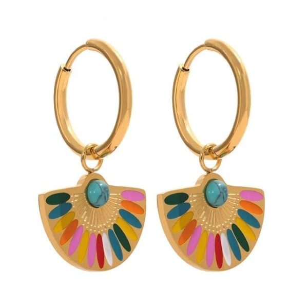 Boucles d'oreilles Éclats Arc-en-ciel – Image 6