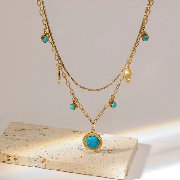 Collier Turquoise Duo Mystique