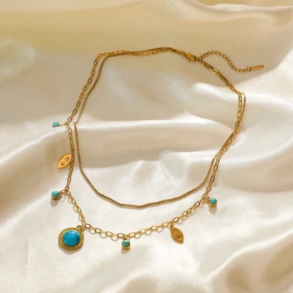 Collier Turquoise Duo Mystique – Image 4