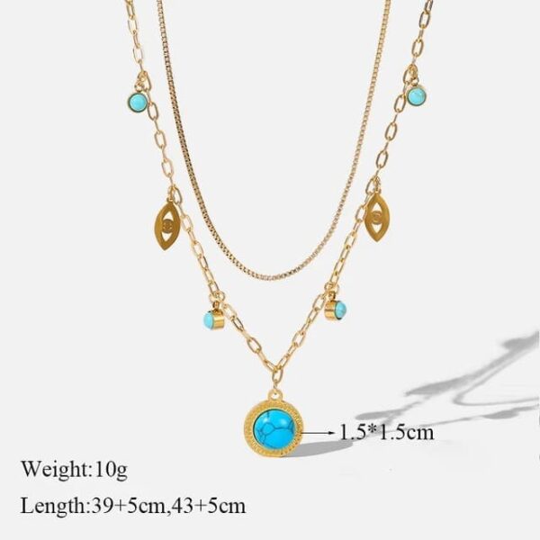 Collier Turquoise Duo Mystique – Image 6