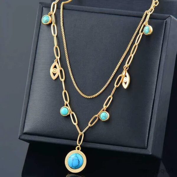 Collier Turquoise Duo Mystique – Image 3